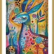 Vibrant Deer Cross Stitch Pattern