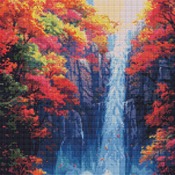 Waterfall Cross Stitch Pattern