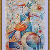 Whimsical Bird Cross Stitch Pattern