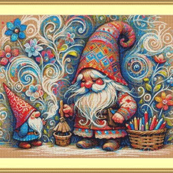 Whimsical Gnomes Cross Stitch Pattern