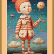 Whimsical Little Boy Cross Stitch Pattern