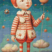 Whimsical Little Boy Cross Stitch Pattern