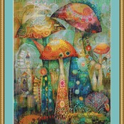 Whimsical Mushrooms Cross Stitch Pattern