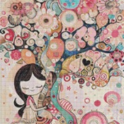 Whimsical Tree Cross Stitch Pattern