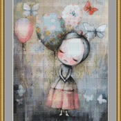 Young Girl Cross Stitch Pattern