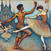 Ballet Dancers Cross Stitch Pattern