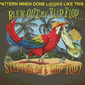 Blew Out My Flip Flop Cross Stitch Pattern***L@@K***Buyers Can Download Your Pattern As Soon As They Complete The Purchase