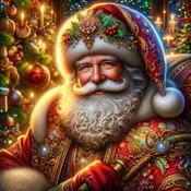 Elegant Santa Claus Cross Stitch Pattern