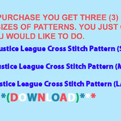 Justice League Cross Stitch Pattern***L@@K***Buyers Can Download Your Pattern As Soon As They Complete The Purchase