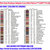 Ohio State Buckeyes TaiLgate Cross Stitch Pattern***L@@K***Buyers Can Download Your Pattern As Soon As They Complete The Purchase