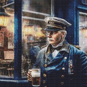 Sea Captain Cross Stitch Pattern