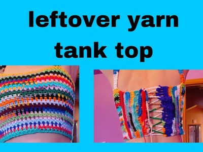 A beautiful tank top from leftover yarn #fashion #viral #crochet #crochettutorial #top #yarn