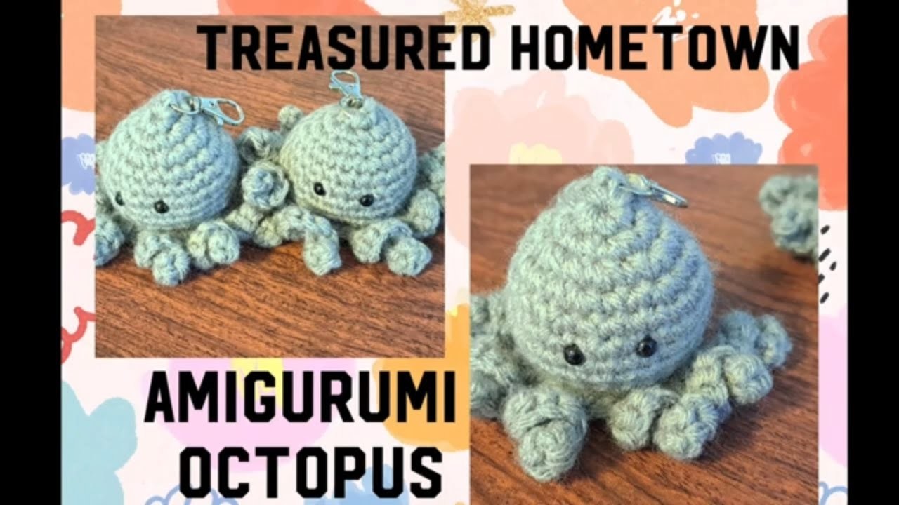 Amigurumi Crochet Octopus Key chain charm So incredibly easy