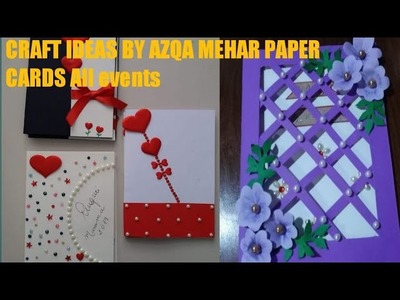Beautiful cards all events ideas  in Hindi|•✓craft idea by Azqa Mehar#craft #craftideas #hindicrafts