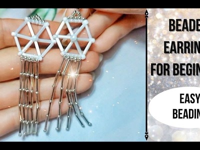 Beginners beading ♡ Bugle and beads earrings ♡ Easy tutorial for beginners