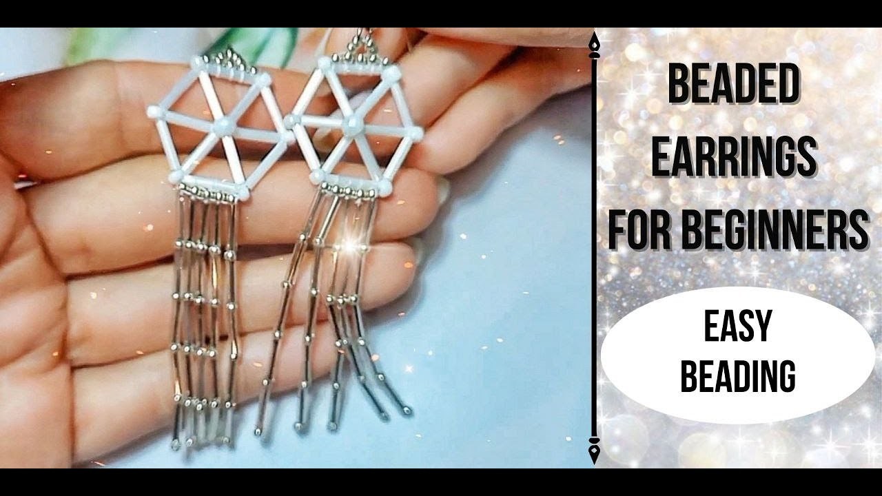 Beginners beading ♡ Bugle and beads earrings ♡ Easy tutorial for beginners