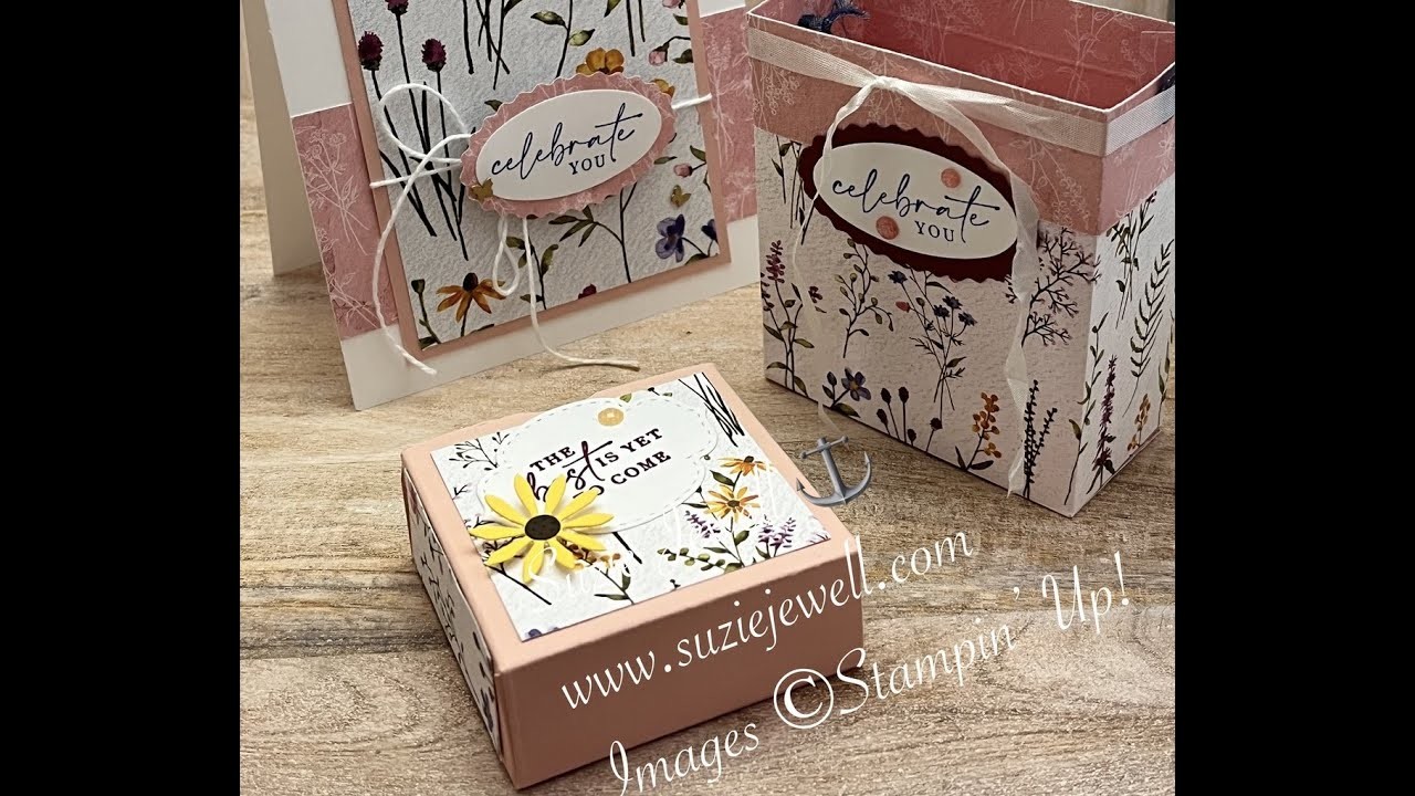 BIRTHDAY CARD SERIES #2 , a matching Dainty Delight Birthday card, gift bag and a box
