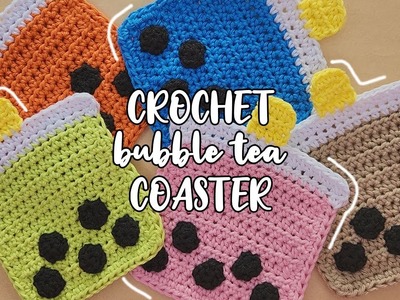 Crochet Bubble Tea Coaster | Crochet Tutorial