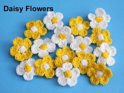 Crochet Daisy Flowers Super Easy Tutorial. for Beginners