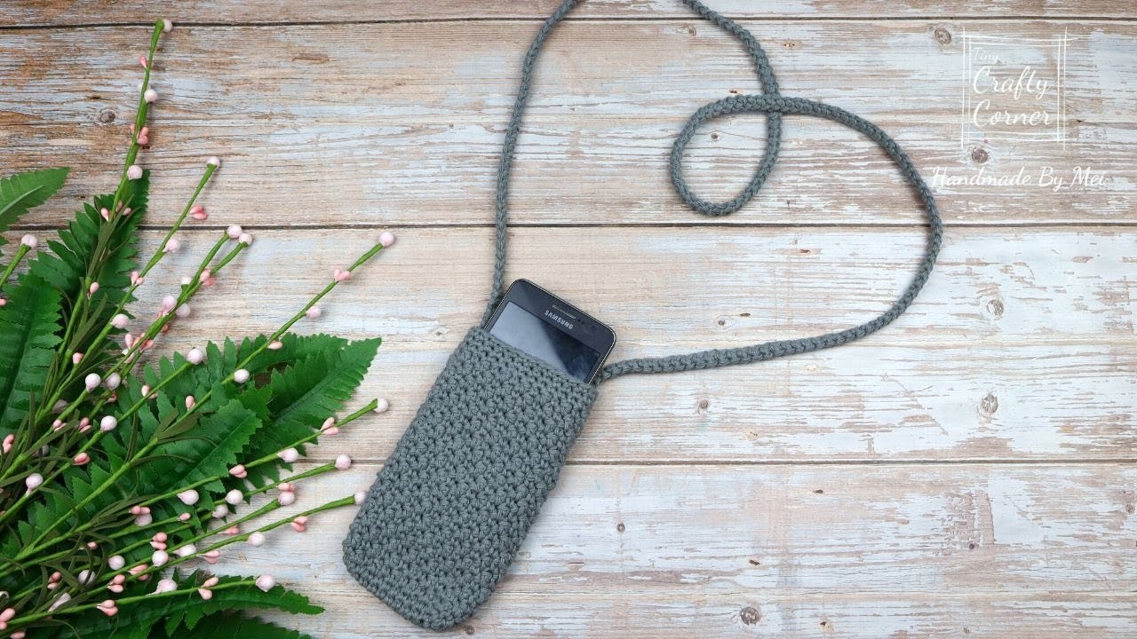 Crochet Easy Phone Bag. Phone Carrying Case Tutorial