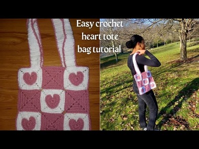 Crochet Heart Tote Bag Tutorial ????