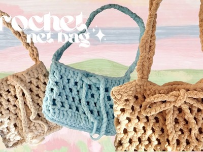 Crochet Net Bag Tutorial + FREE pdf written pattern! | Art.y