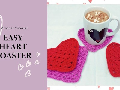 Crochet Tutorial: Easy Heart Coaster