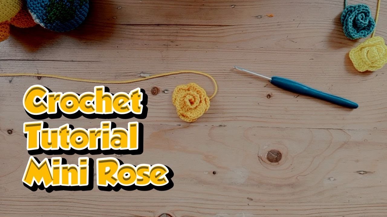 Crochet : Tutorial Mini Rose. Free Pattern Amigurumi (ENGLISH SUBTITLES)