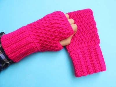 Crochet Woman's Gloves & Hat Tutorial. Easy Alpine Woman's Gloves & Hat