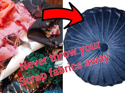 DIY.HOW TO MAKE A ROUND THROW PILLOW FROM SCRAP FABRIC.CLOTH PIECES.BEGINNER'S FRIENDLY