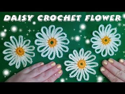Easy Crochet Daisy Flower for Granny square ???? Crochet daisy flower tutorial  ???? Crochet round motif