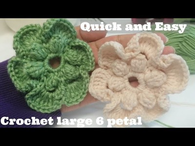 Easy crochet flower tutorial step by step