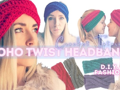 FAST Crochet Tutorial | Boho Twist Headband | DIY | Crochet with me | Pattern | 10-adult sizing |