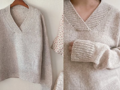 Free pattern : Haru V neck sweater for beginners, part 1