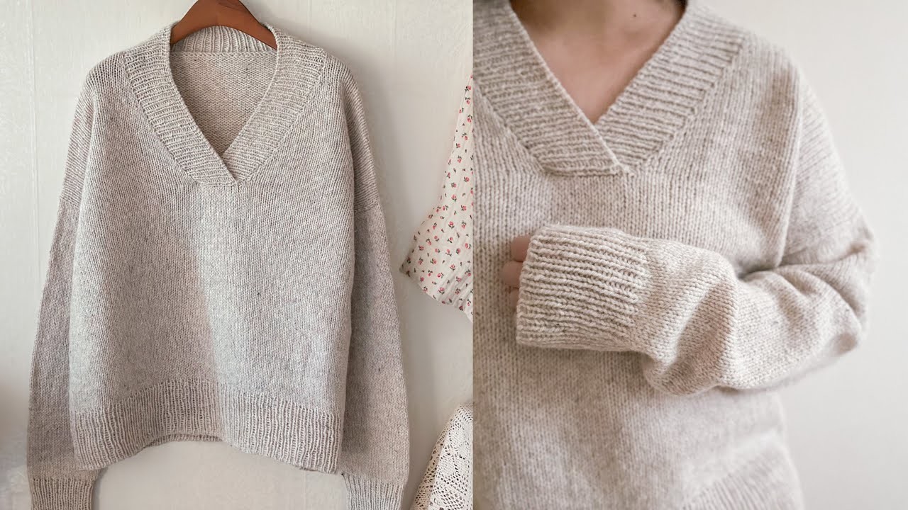 Free pattern : Haru V neck sweater for beginners, part 1