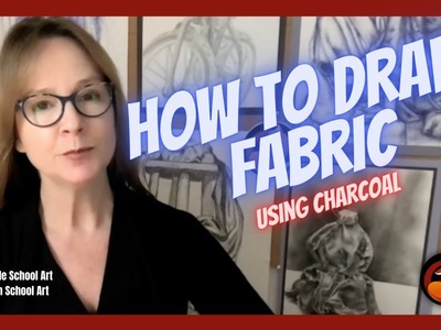 How to Draw Fabric from Life using Charcoal Sticks (It's EASY!) for Beginner Artists