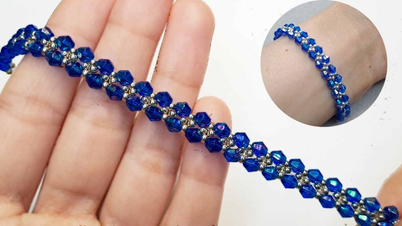 How To Make A Bracelet.Beads Jewelry Making Easy Tutorial.Seed beads