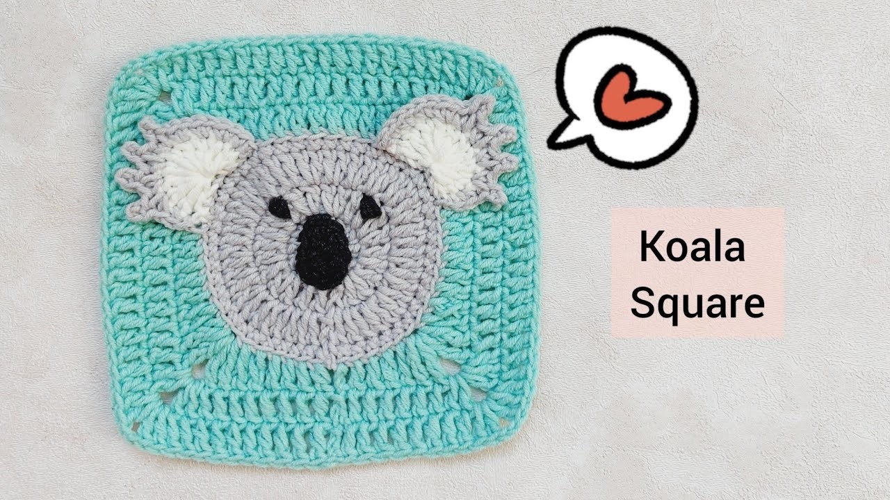 Koala Square ???? ???? ????. Free Crochet Tutorial
