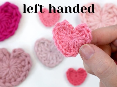 LEFT HANDED CROCHET - How to crochet a heart