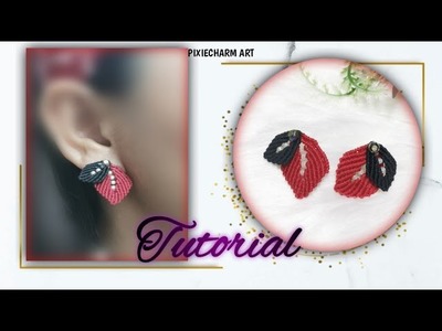 Macrame Earrings Tutorial | Double Leaves ????