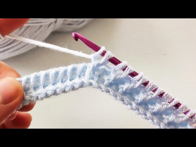 Masterpiece :) very easy tunisian pattern ** crochet baby blanket for beginners