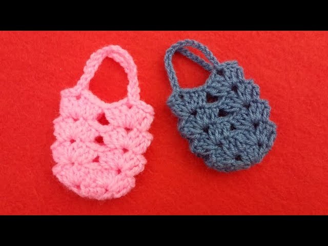 Mini crochet bag tutorial, Key chain mini crochet bag, #kushicrochet #crochet #diy #projects