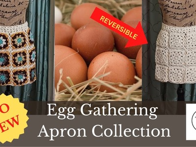 NO SEW EGG APRON Boho Granny -  LEFT HANDED  #tutorial #crochet #egg