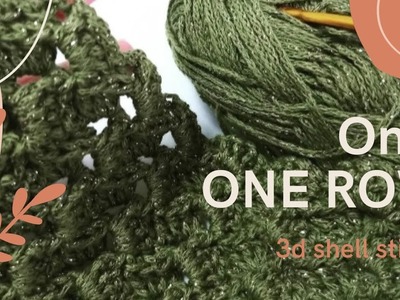 One Row Wonder: An Effortless 3D Crochet Stitch for You | Perfect for Beginners