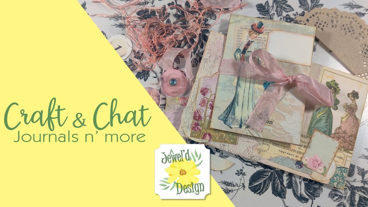 Pink & Teal Stacked Envelope Hidden Ephemera craft and chat