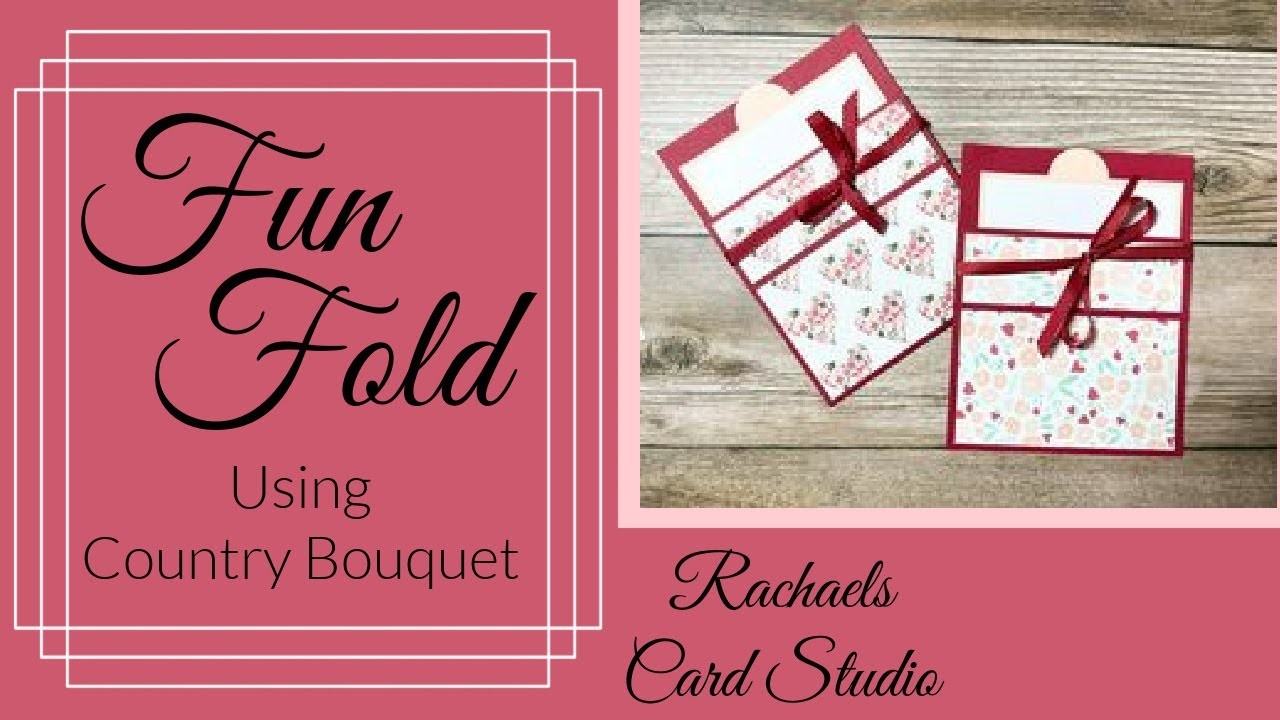 Pull out fun fold card using Stampin' Up! country bouquet