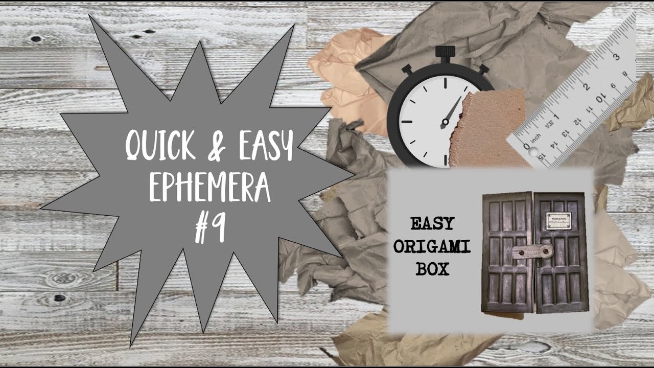 QUICK & EASY #9: ORIGAMI BOX FOR JUNK JOURNALS!!