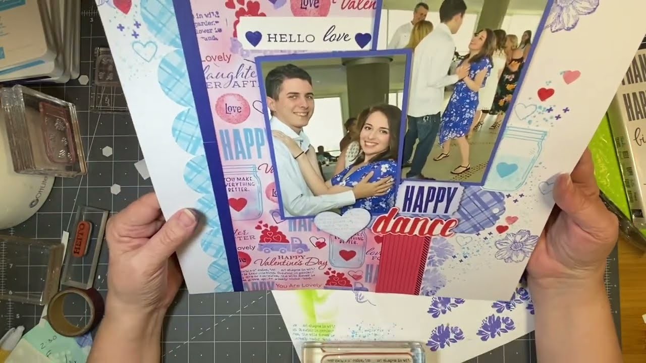 Scrapbook Layout Using Stampin Up - Happy Dance