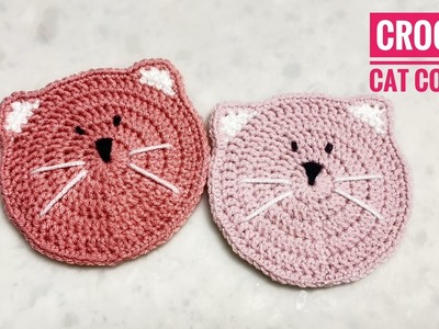 Super easy crochet cat coaster tutorial. very cute and useful.