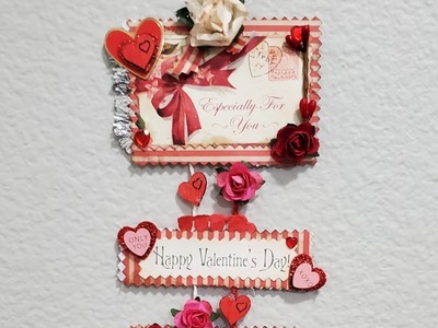Thinking of You on Valentine's Day- Happy❤️ Day - Made from a greeting card and Dollar Tree goodies